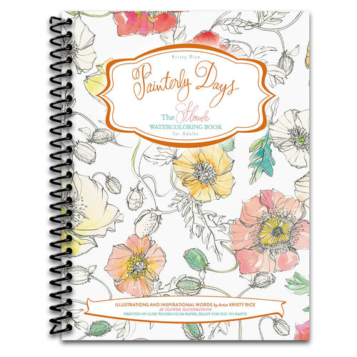 Painterly Days: The Flower Watercoloring Book for Adults (Spiral bound) Happy Coil spiral bound book