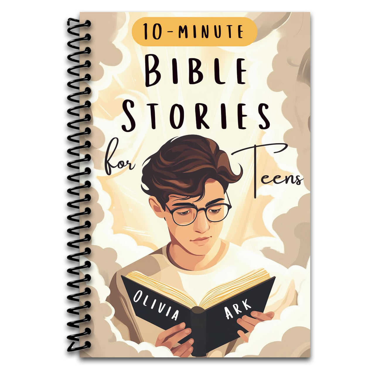 Bible Stories for Teens: Bible Study for Teenagers Featuring Prompts & Prayers - Christian Book with Biblical Short Stories for Modern Boys and Girls (Minutes with Jesus) (Spiral bound) Happy Coil spiral bound book