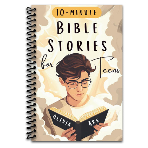 Bible Stories for Teens: Bible Study for Teenagers Featuring Prompts & Prayers - Christian Book with Biblical Short Stories for Modern Boys and Girls (Minutes with Jesus) (Spiral bound) Happy Coil spiral bound book