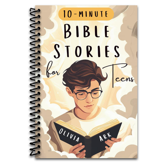 Bible Stories for Teens: Bible Study for Teenagers Featuring Prompts & Prayers - Christian Book with Biblical Short Stories for Modern Boys and Girls (Minutes with Jesus) (Spiral bound) Happy Coil spiral bound book