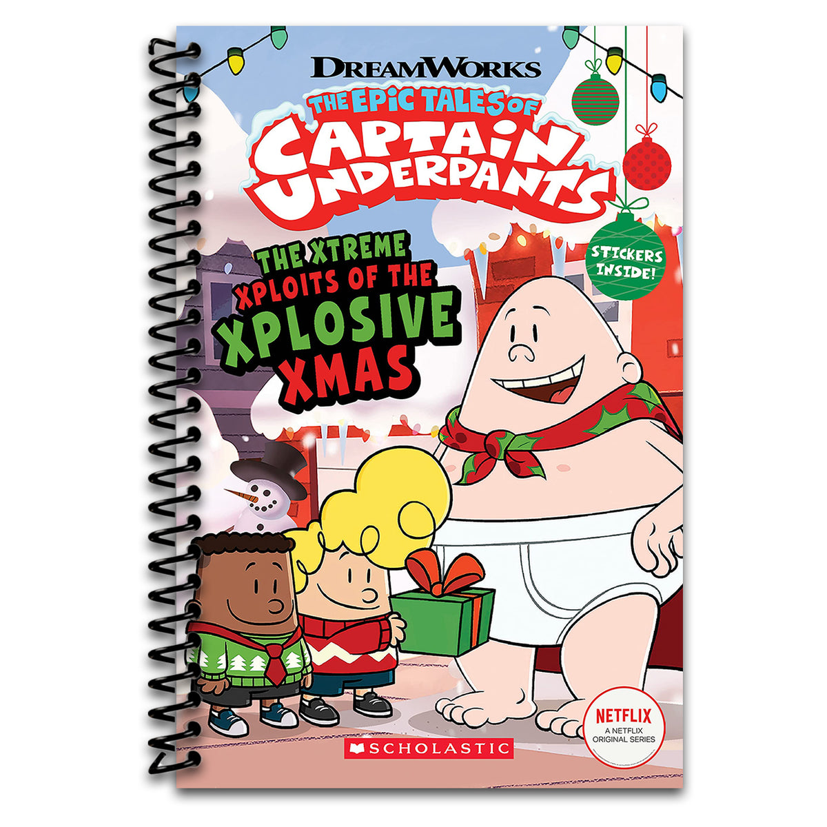 The Xtreme Xploits of the Xplosive Xmas (The Epic Tales of Captain Underpants TV) (Spiral bound) Happy Coil spiral bound book