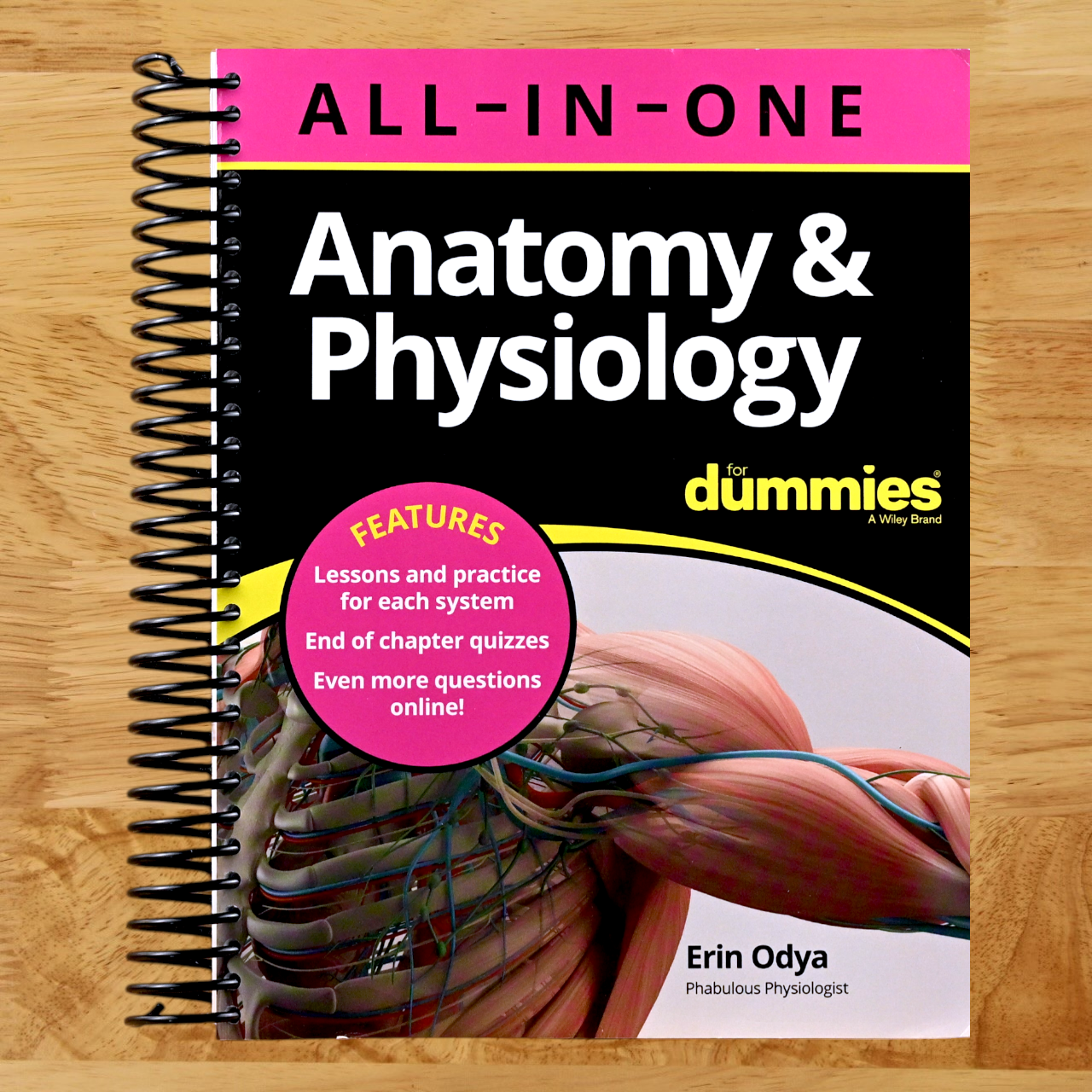 Anatomy & Physiology All-in-One For Dummies (+ Chapter Quizzes Online) (Spiral bound) Happy Coil spiral bound book