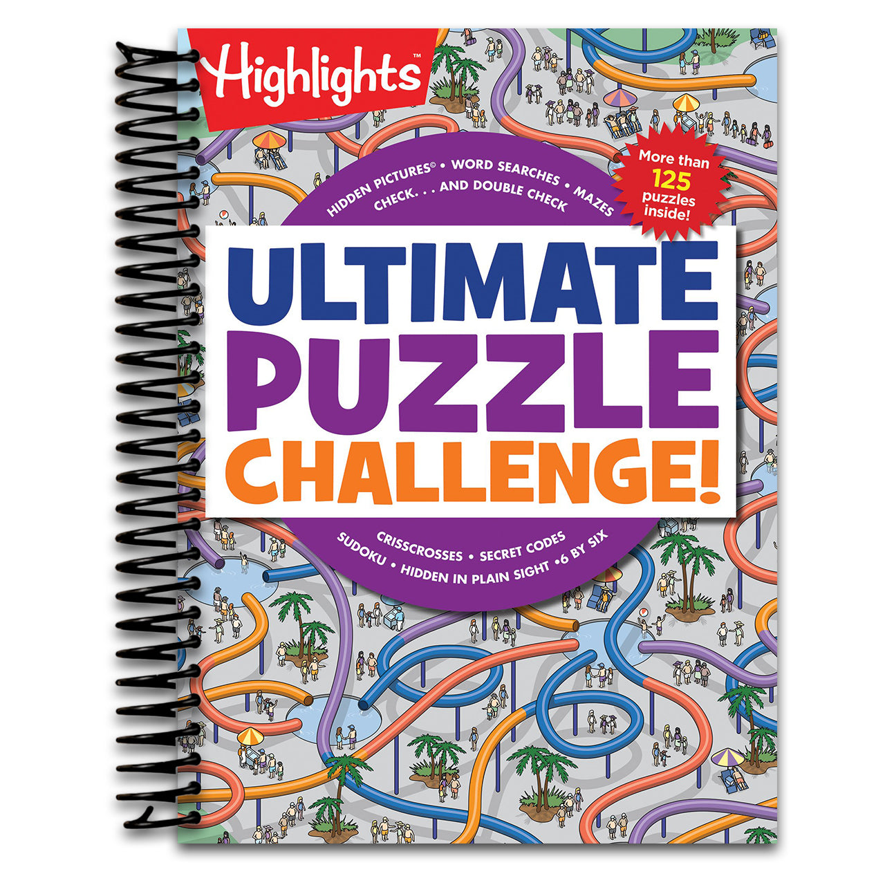 Ultimate Puzzle Challenge!: 125+ Brain Games for Kids, Mazes, Brain Teasers, Word Searches, Crossword Puzzles, Sudoku, Logic Puzzles and More, Kids Activity Book (Highlights Jumbo Books & Pads)