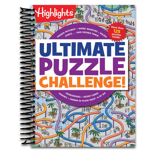 Ultimate Puzzle Challenge!: 125+ Brain Games for Kids, Mazes, Brain Teasers, Word Searches, Crossword Puzzles, Sudoku, Logic Puzzles and More, Kids Activity Book (Highlights Jumbo Books & Pads)
