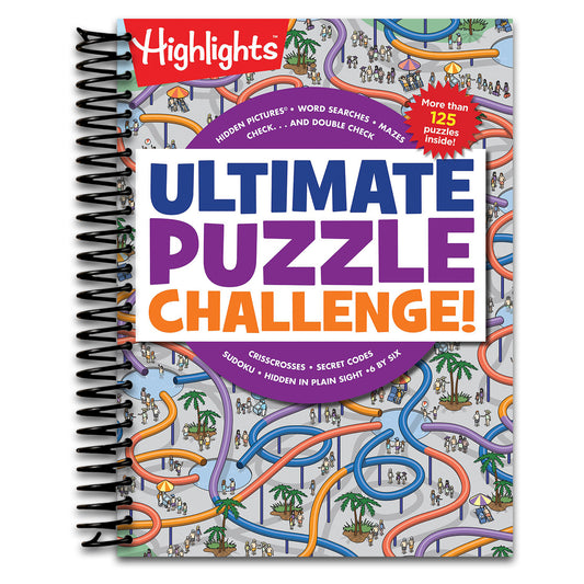 Ultimate Puzzle Challenge!: 125+ Brain Games for Kids, Mazes, Brain Teasers, Word Searches, Crossword Puzzles, Sudoku, Logic Puzzles and More, Kids Activity Book (Highlights Jumbo Books & Pads)