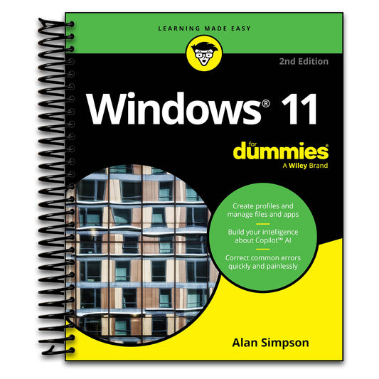 Windows 11 For Dummies, 2nd Edition (Spiral bound) Happy Coil spiral bound book