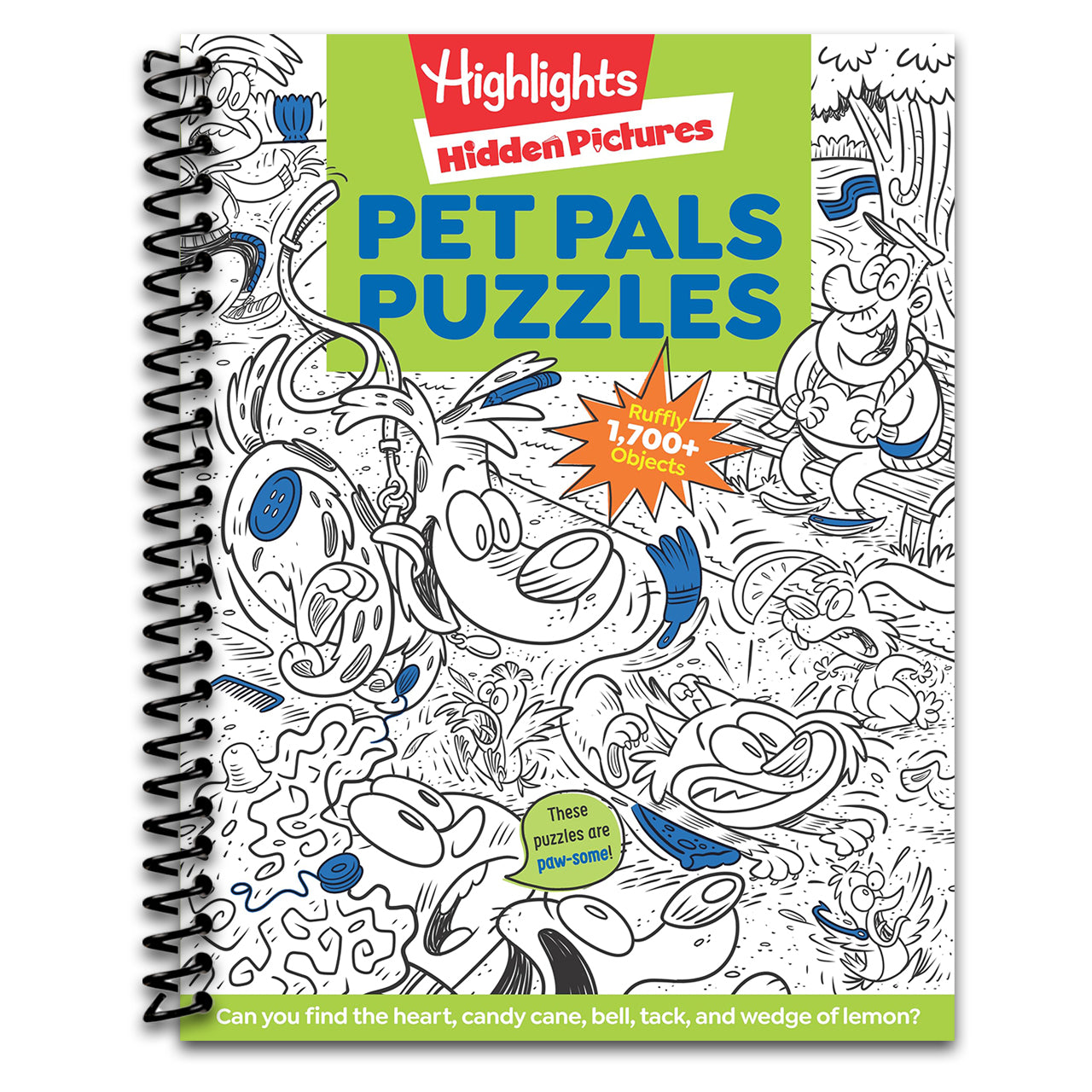 Pet Pals Puzzles (Highlights Hidden Pictures) (Spiral bound) Happy Coil spiral bound book
