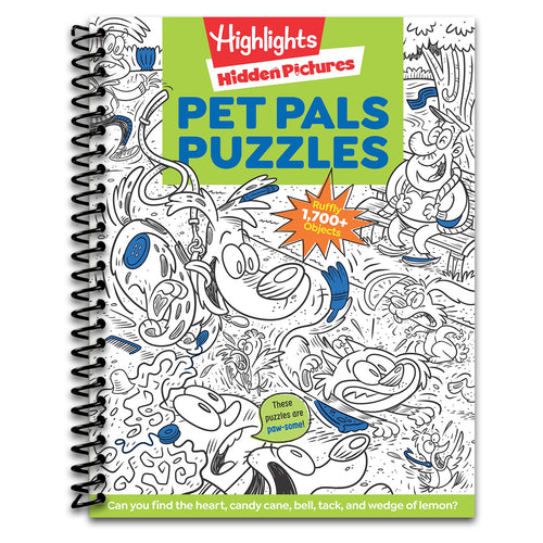 Pet Pals Puzzles (Highlights Hidden Pictures) (Spiral bound) Happy Coil spiral bound book