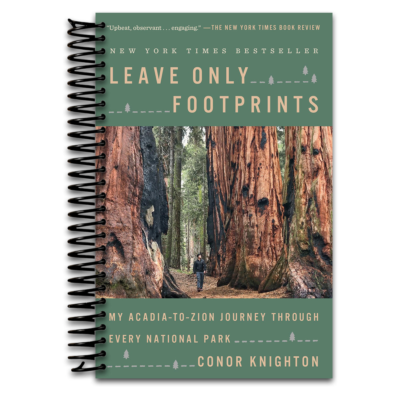 Leave Only Footprints: My Acadia-to-Zion Journey Through Every National Park (Spiral bound) Happy Coil spiral bound book