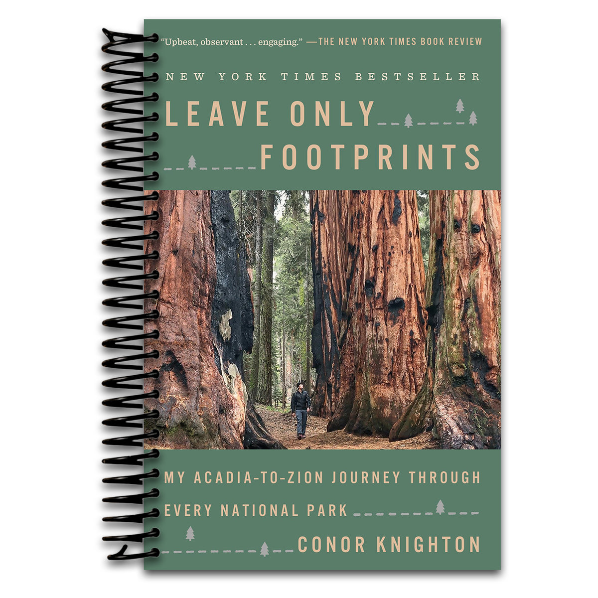 Leave Only Footprints: My Acadia-to-Zion Journey Through Every National Park (Spiral bound) Happy Coil spiral bound book