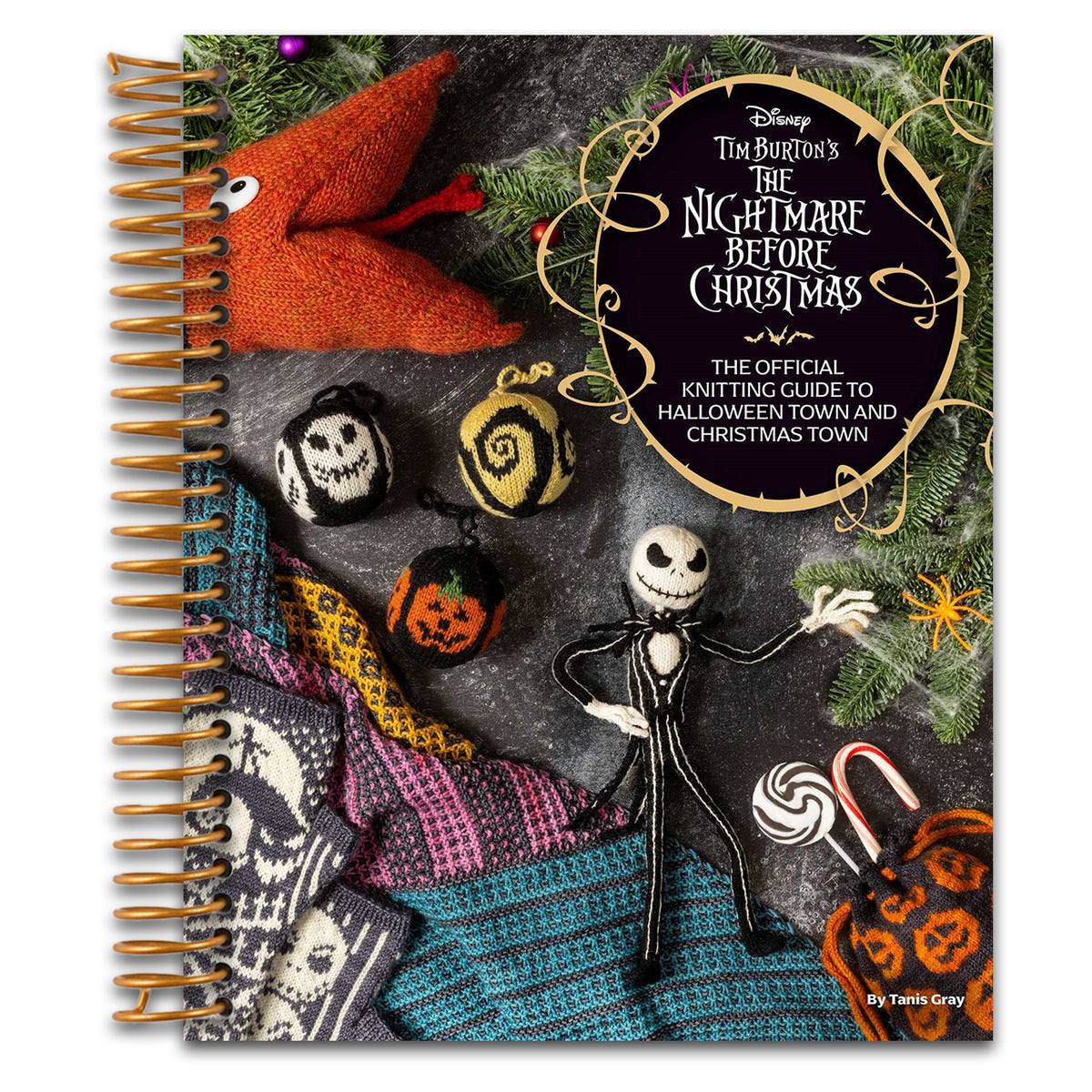 Disney Tim Burton's The Nightmare Before Christmas: The Official Knitting Guide to Halloween Town and Christmas Town   (Spiral bound)