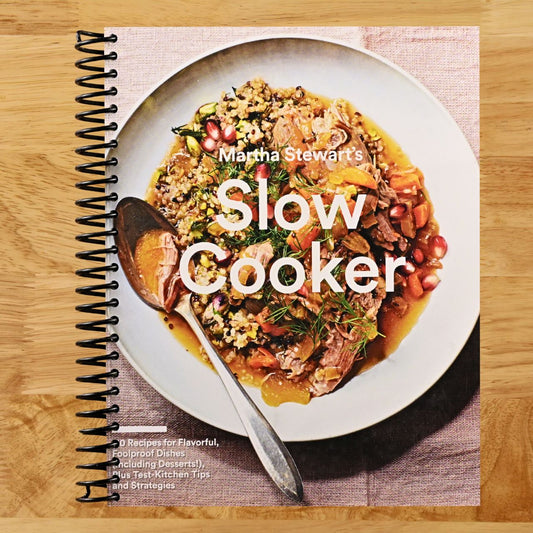 Martha Stewart's Slow Cooker: 110 Recipes for Flavorful, Foolproof Dishes (Including Desserts!), Plus Test-Kitchen Tips and Strategies: A Cookbook (Spiral bound) Happy Coil spiral bound book