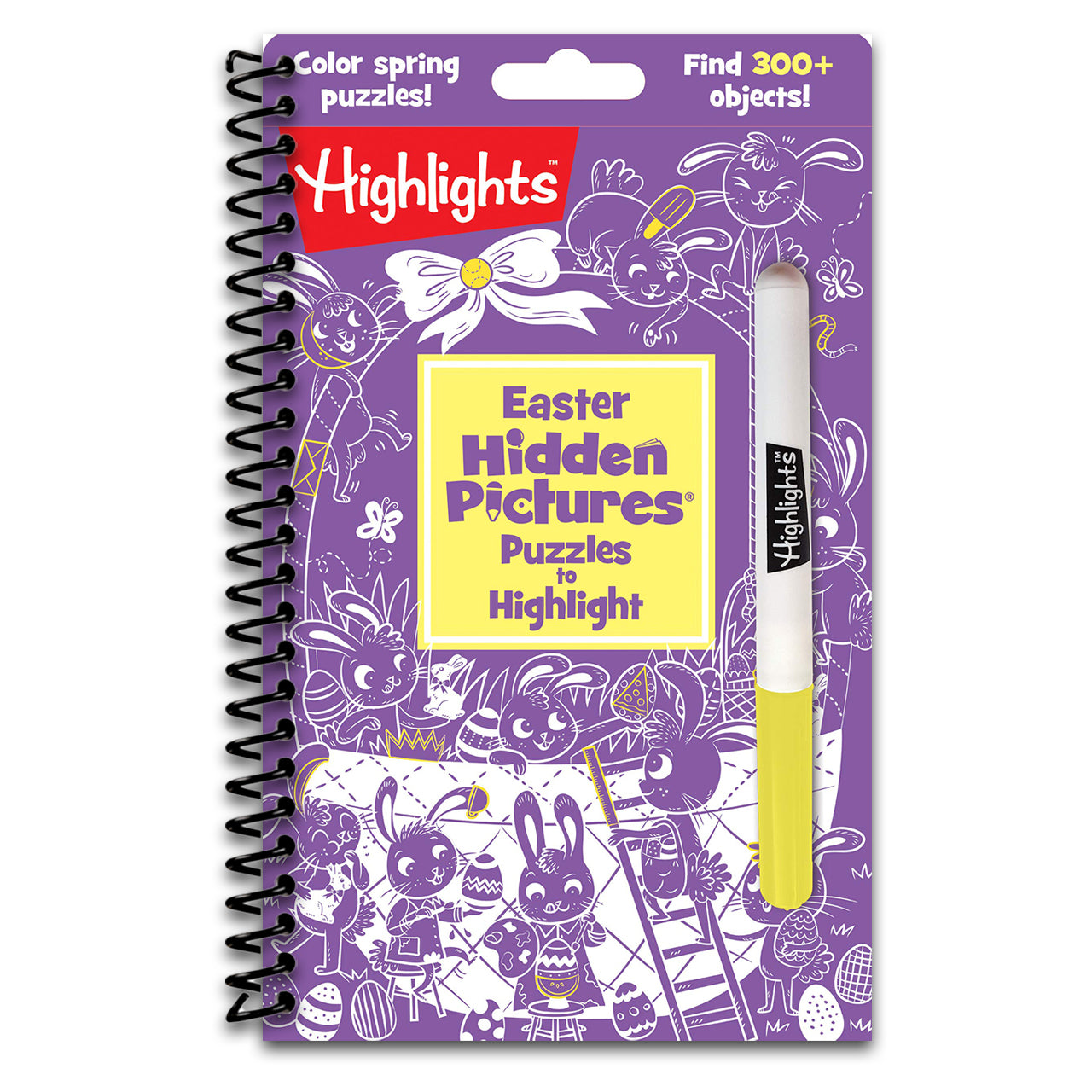 Easter Hidden Pictures Puzzles to Highlight: Easter Coloring and Puzzle Book for Kids 6-9, Solve Hidden Pictures Puzzles Featuring Bunnies, Flowers ... Pictures Puzzles to Highlight Activity Books) (Spiral bound) Happy Coil spiral bound book