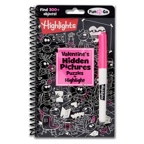 Valentine's Hidden Pictures Puzzles to Highlight: Valentines Book for Kids 6 and Up (Highlights Hidden Pictures Puzzles to Highlight Activity Books)   (Spiral bound)