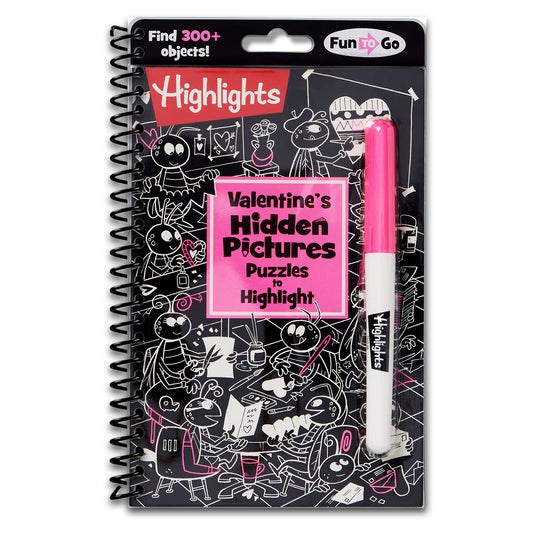 Valentine's Hidden Pictures Puzzles to Highlight: Valentines Book for Kids 6 and Up (Highlights Hidden Pictures Puzzles to Highlight Activity Books)   (Spiral bound)