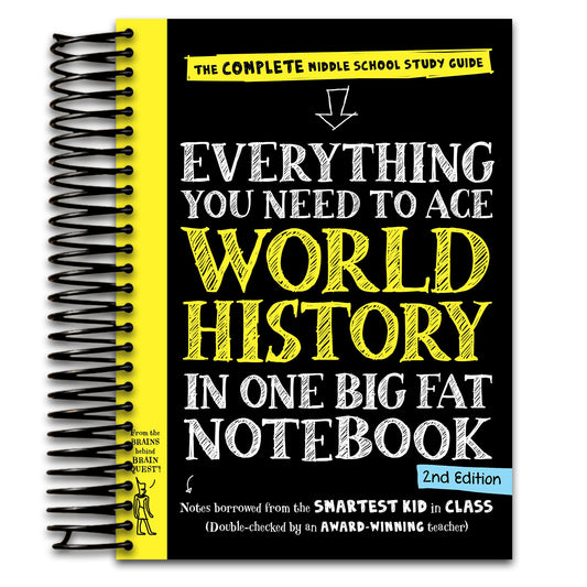 Everything You Need to Ace World History in One Big Fat Notebook, 2nd Edition: The Complete Middle School Study Guide (Spiral bound) Happy Coil spiral bound book