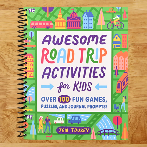 Awesome Road Trip Activities for Kids: Over 100 Fun Games, Puzzles, and Journal Prompts! (Spiral bound) Happy Coil spiral bound book