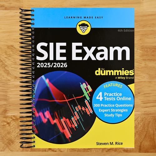 SIE Exam 2025/2026 For Dummies: Securities Industry Essentials Exam Prep + Practice Tests + Flashcards Online   (Spiral bound)