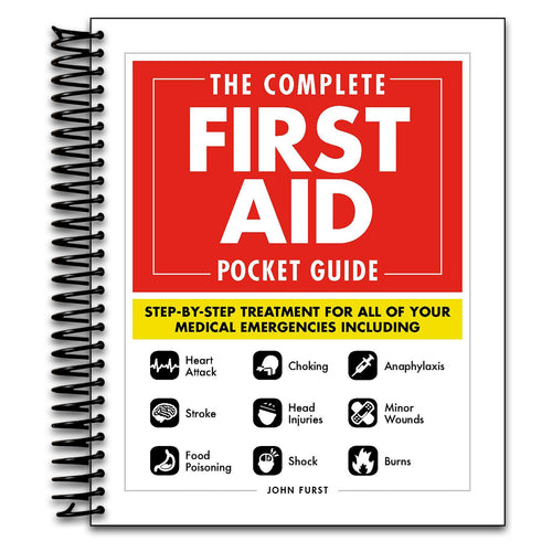 The Complete First Aid Pocket Guide: Step-by-Step Treatment for All of Your Medical Emergencies Including • Heart Attack • Stroke • Food Poisoning • ... • Shock • Anaphylaxis • Minor Wounds • Burns (Spiral bound) Happy Coil spiral bound book