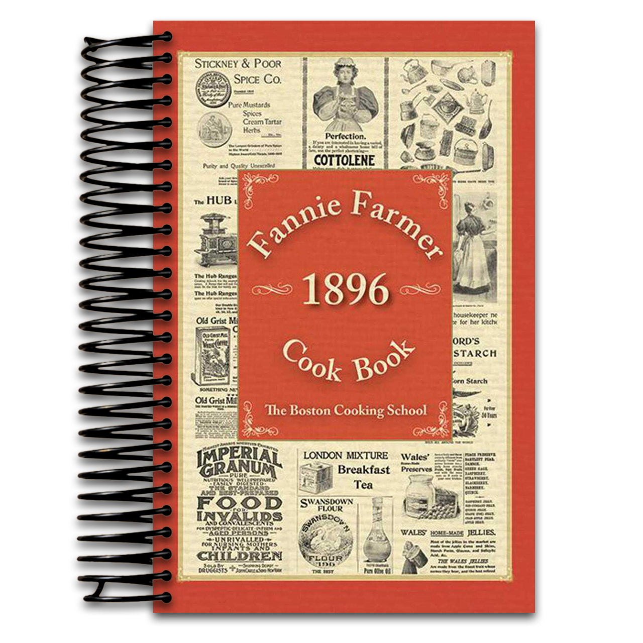 Fannie Farmer 1896 Cook Book: The Boston Cooking School (Spiral bound) Happy Coil spiral bound book