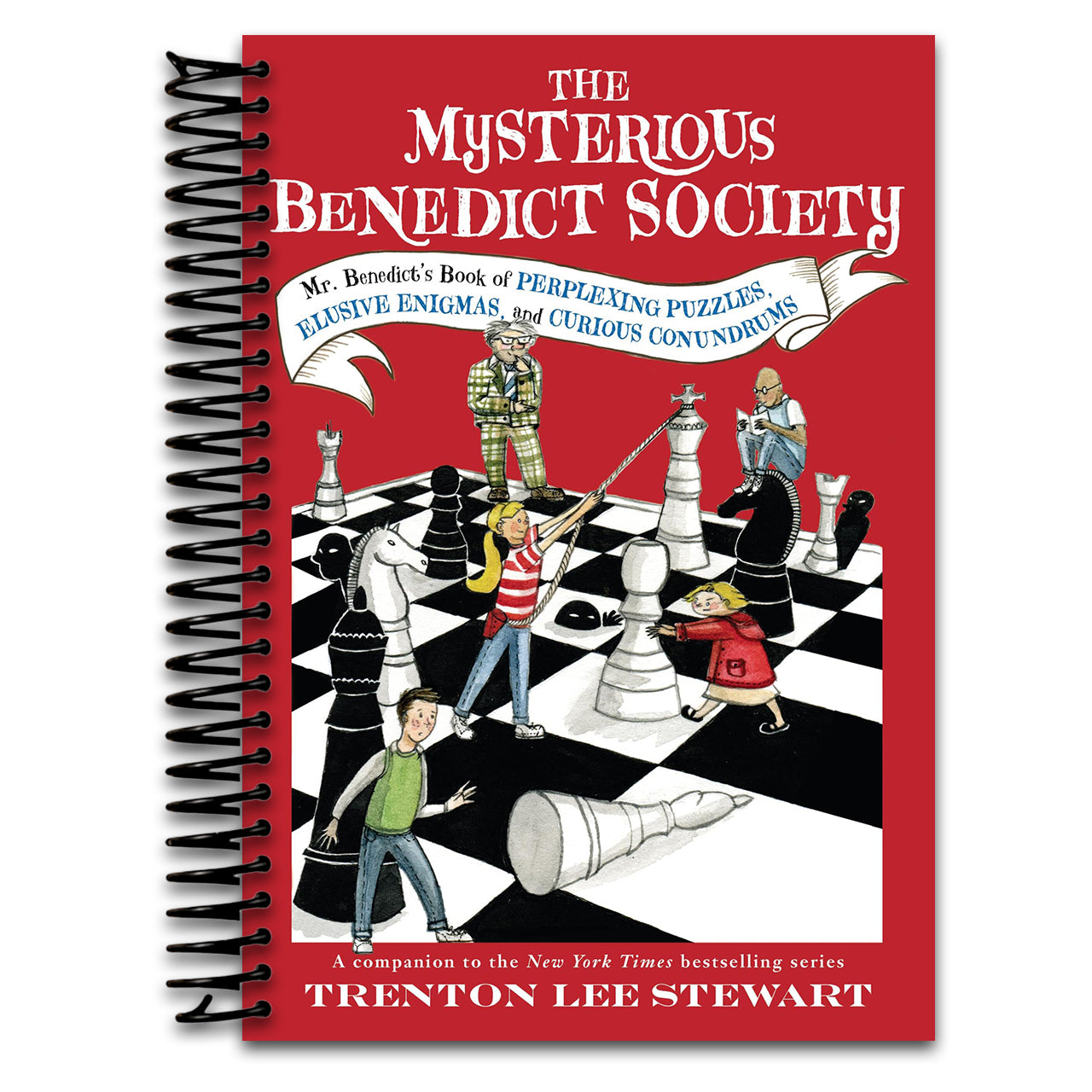 The Mysterious Benedict Society: Mr. Benedict's Book of Perplexing Puzzles, Elusive Enigmas, and Curious   (Spiral bound)
