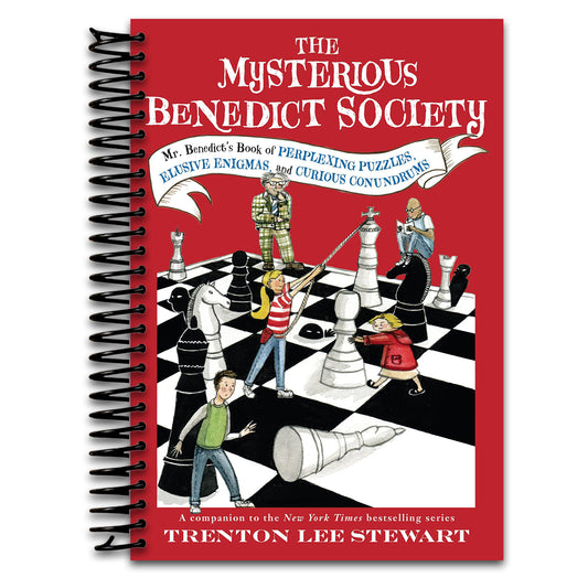 The Mysterious Benedict Society: Mr. Benedict's Book of Perplexing Puzzles, Elusive Enigmas, and Curious   (Spiral bound)