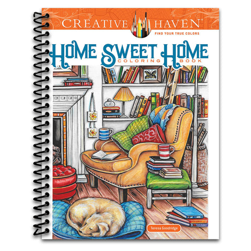 Creative Haven Home Sweet Home Coloring Book (Adult Coloring Books: Calm)   (Spiral bound)