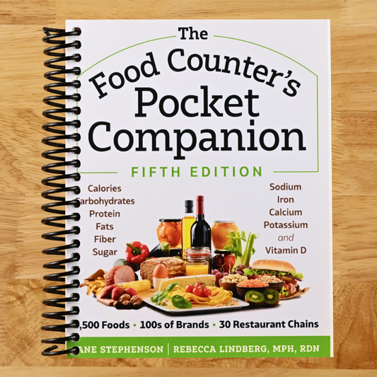 The Food Counter's Pocket Companion, Sixth Edition: Calories, Carbohydrates, Protein, Fats, Fiber, Sugar, Sodium, Iron, Calcium, Potassium, and Vitamin D―with 32 Restaurant Chains (Spiral bound) Happy Coil spiral bound book