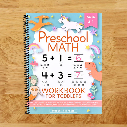 Preschool Math Workbook for Toddlers Ages 2-4: Beginner Math Preschool Learning Book with Number Tracing and Matching Activities for 2, 3 and 4 year olds and kindergarten prep