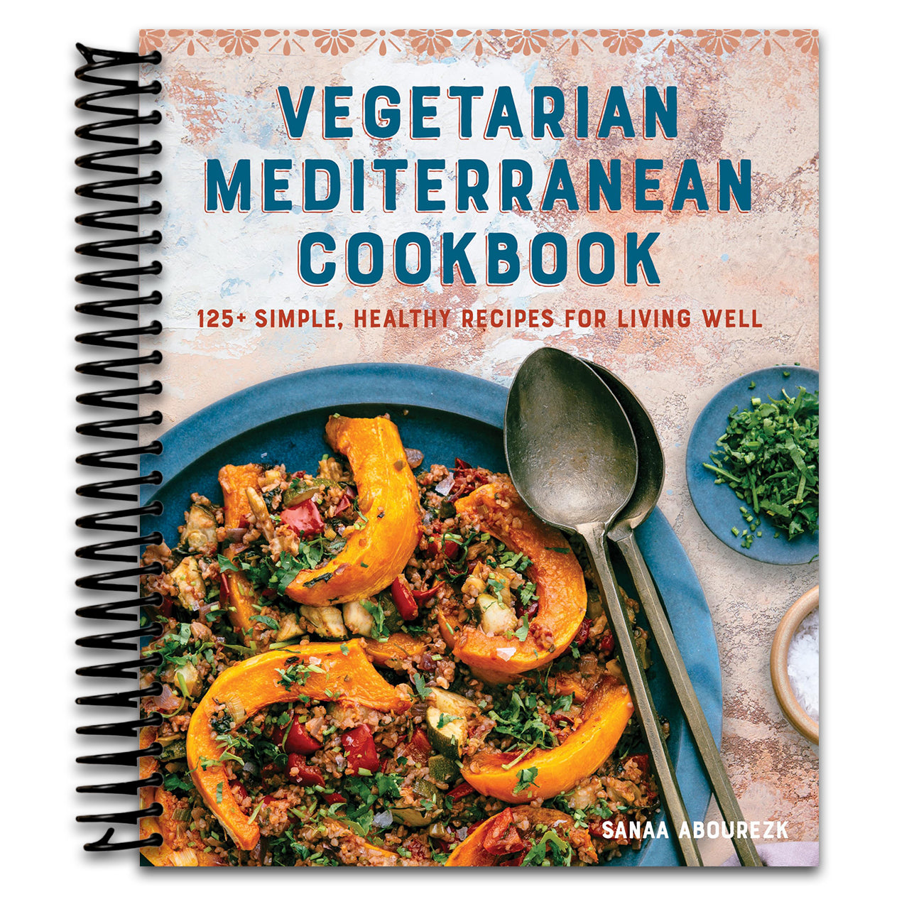 Vegetarian Mediterranean Cookbook: 125+ Simple, Healthy Recipes for Living Well (Spiral bound) Happy Coil spiral bound book