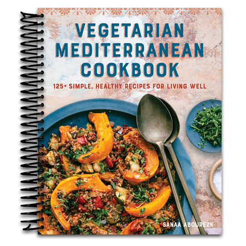 Vegetarian Mediterranean Cookbook: 125+ Simple, Healthy Recipes for Living Well (Spiral bound) Happy Coil spiral bound book