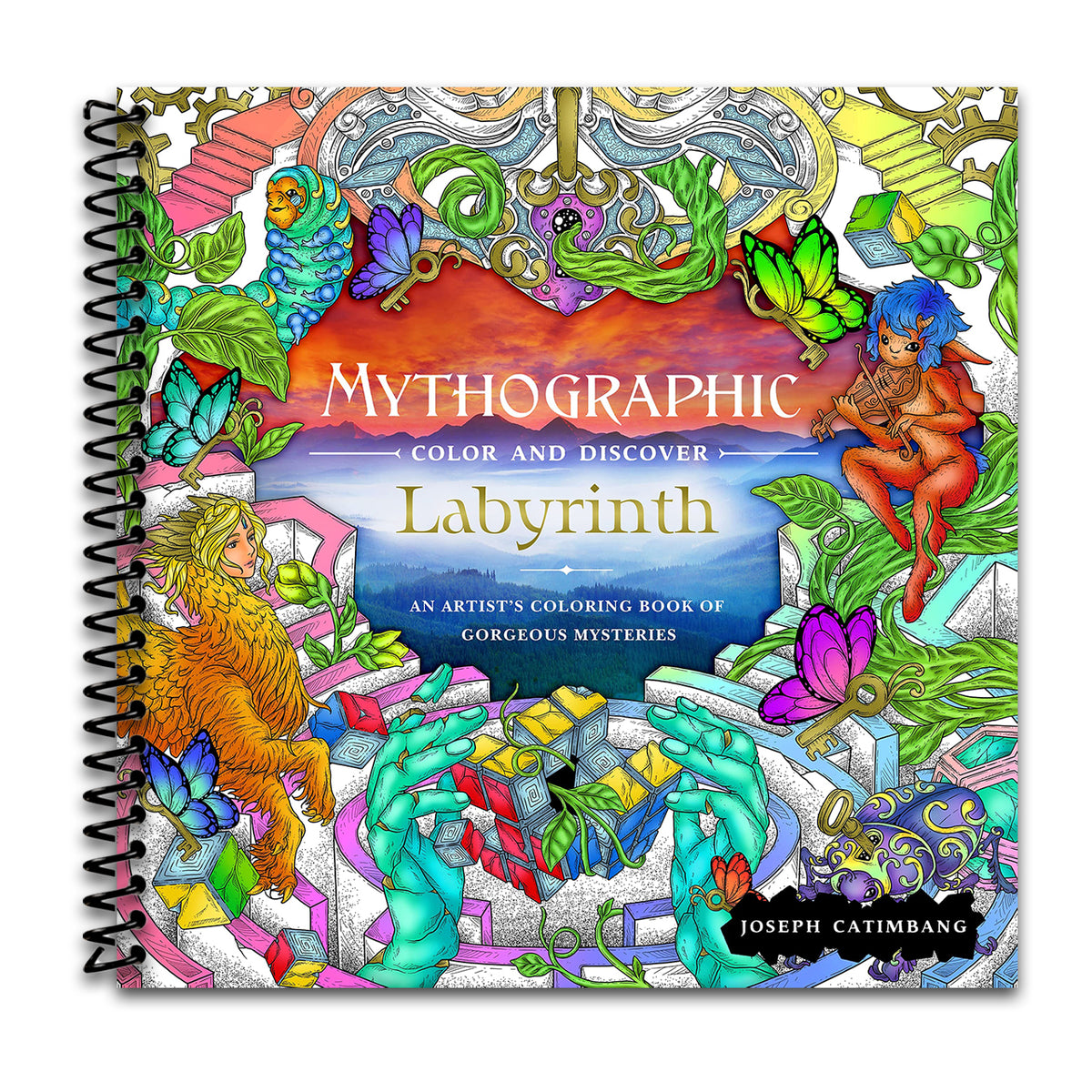 Mythographic Color and Discover: Labyrinth: An Artist’s Coloring Book of Gorgeous Mysteries (Spiral bound) Happy Coil spiral bound book