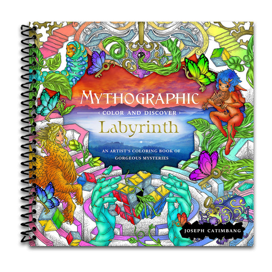 Mythographic Color and Discover: Labyrinth: An Artist’s Coloring Book of Gorgeous Mysteries (Spiral bound) Happy Coil spiral bound book