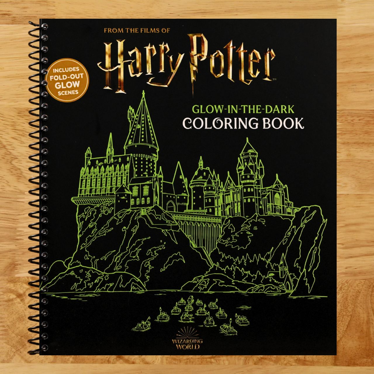 Harry Potter Glow-in-the-Dark Coloring Book (Spiral bound) Happy Coil spiral bound book