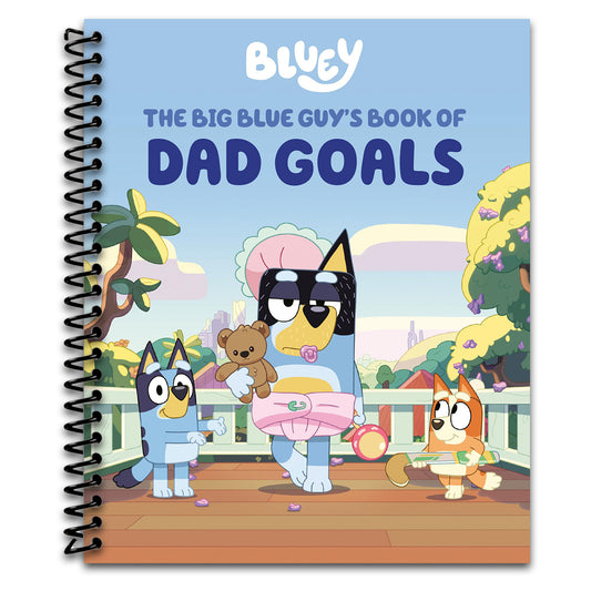 Bluey: The Big Blue Guy's Book of Dad Goals (Spiral bound) Happy Coil spiral bound book