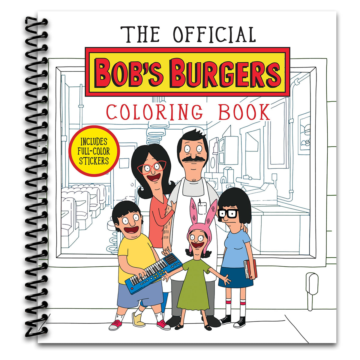 The Official Bob's Burgers Coloring Book (Spiral bound) Happy Coil spiral bound book