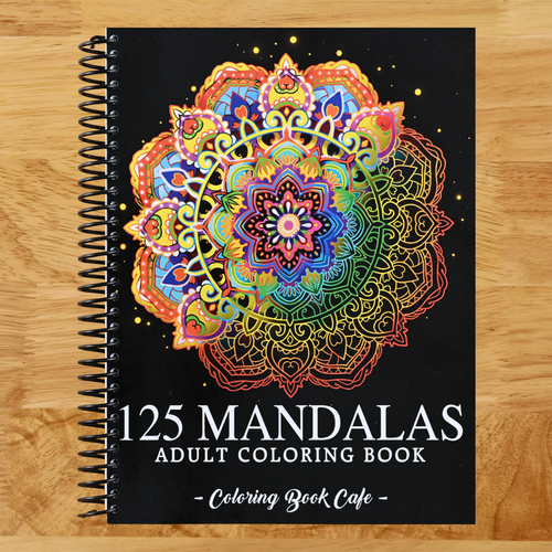 125 Mandalas: An Adult Coloring Book Featuring 125 of the World’s Most Beautiful Mandalas for Stress Relief and Relaxation (Spiral bound) Happy Coil spiral bound book