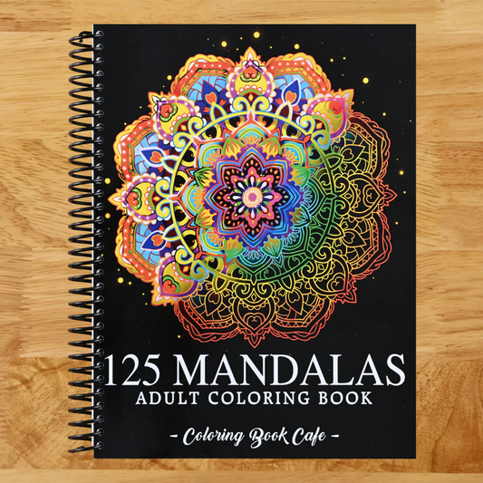 125 Mandalas: An Adult Coloring Book Featuring 125 of the World’s Most Beautiful Mandalas for Stress Relief and Relaxation (Spiral bound) Happy Coil spiral bound book
