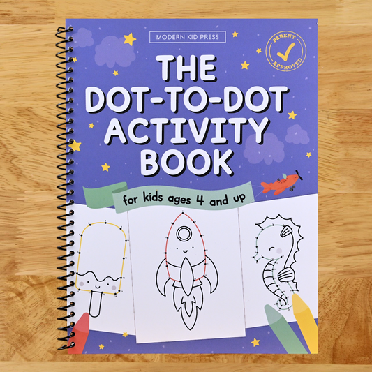 The Dot to Dot Activity Book for Kids: Connect the Dots and Coloring Fun for Kids Ages 4 and Up (Spiral bound) Happy Coil spiral bound book