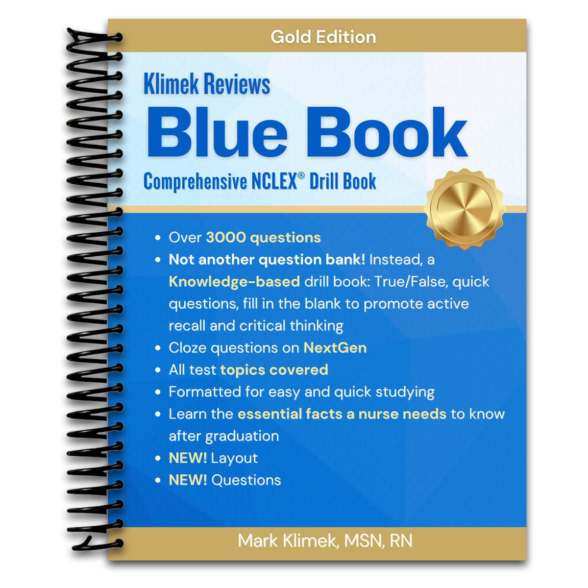 Mark Klimek Blue Book: Gold Edition   (Spiral bound)
