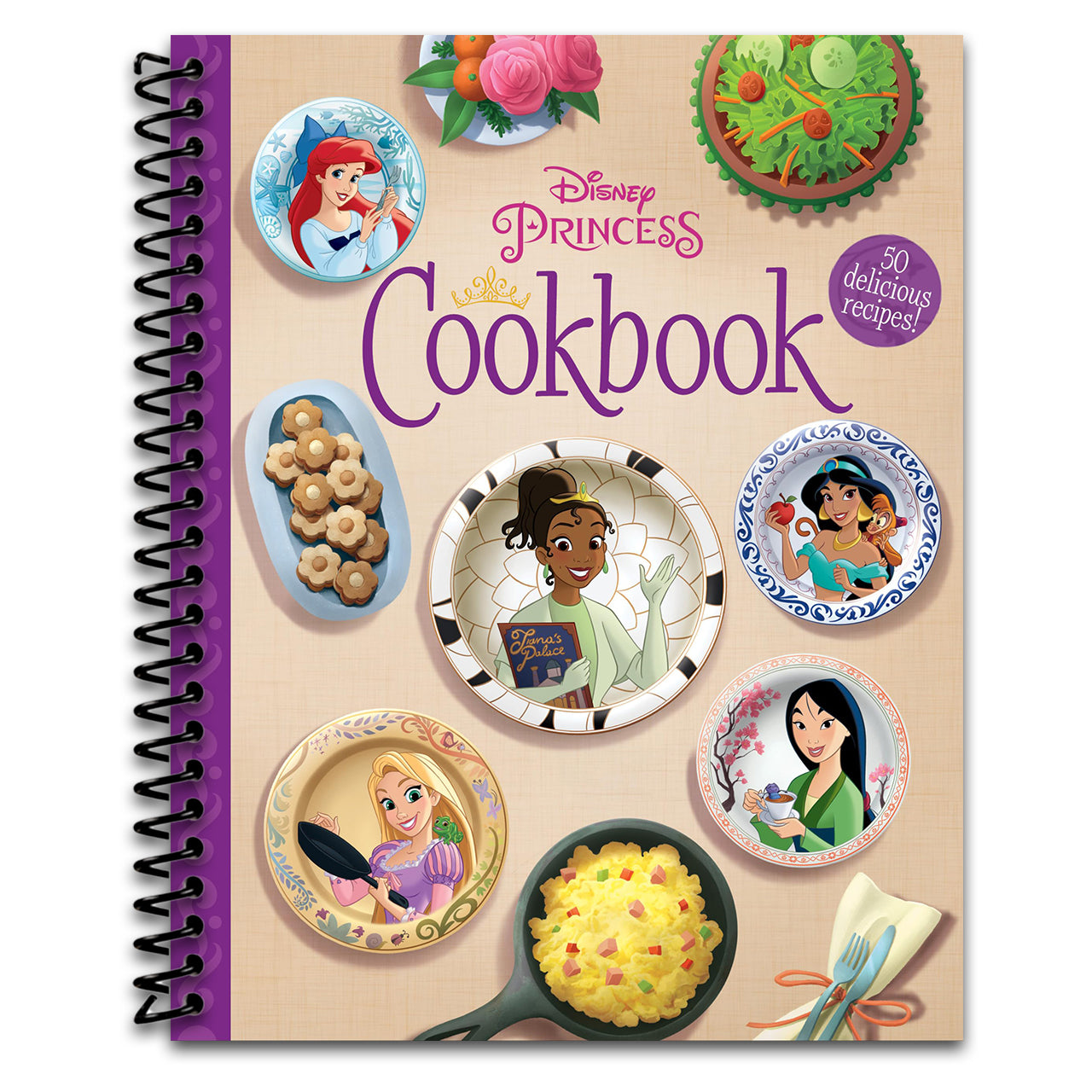 The Disney Princess Cookbook (Spiral bound) Happy Coil spiral bound book