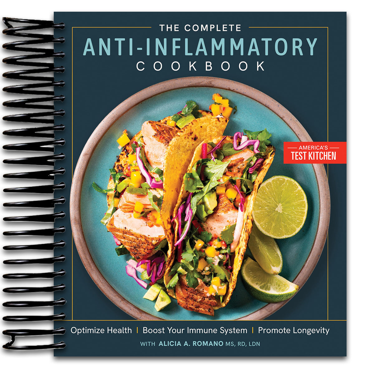 The Complete Anti-Inflammatory Cookbook: Optimize Health, Boost Your Immune System, Promote Longevity (Spiral bound) Happy Coil spiral bound book