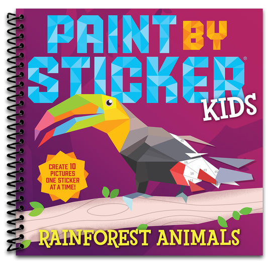 Paint by Sticker Kids: Rainforest Animals   (Spiral bound)