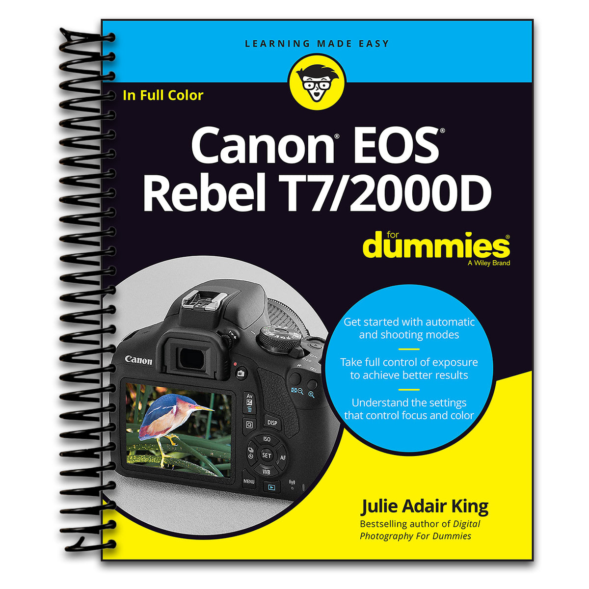 Canon EOS Rebel T7/2000D For Dummies (For Dummies (Computer/Tech)) (Spiral bound) Happy Coil spiral bound book