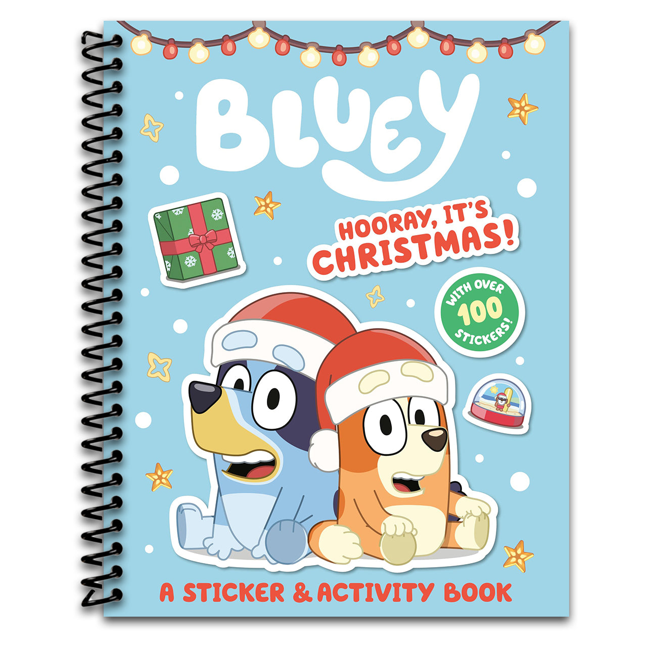 Bluey: Hooray, It's Christmas!: A Sticker & Activity Book (Spiral bound) Happy Coil spiral bound book