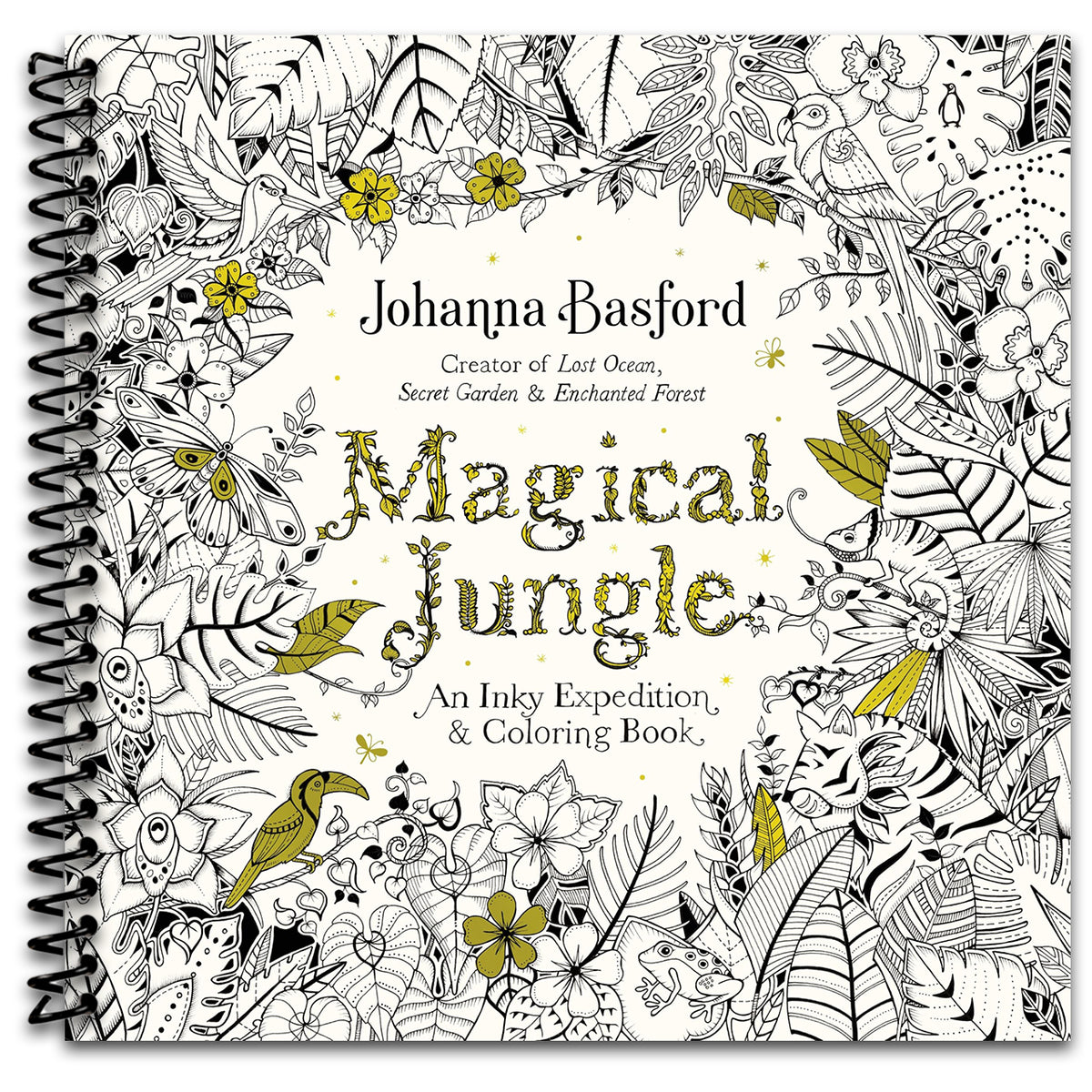 Magical Jungle: An Inky Expedition and Coloring Book for Adults   (Spiral bound)