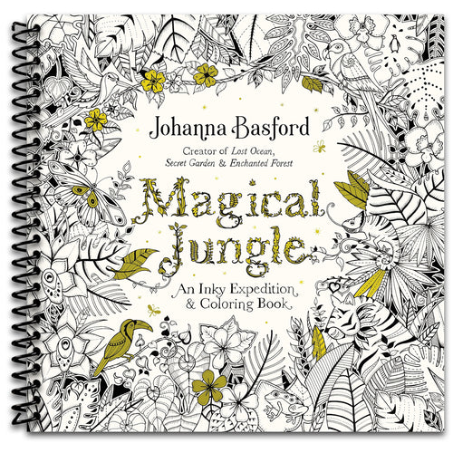 Magical Jungle: An Inky Expedition and Coloring Book for Adults   (Spiral bound)