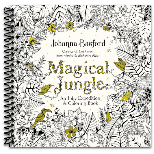 Magical Jungle: An Inky Expedition and Coloring Book for Adults   (Spiral bound)