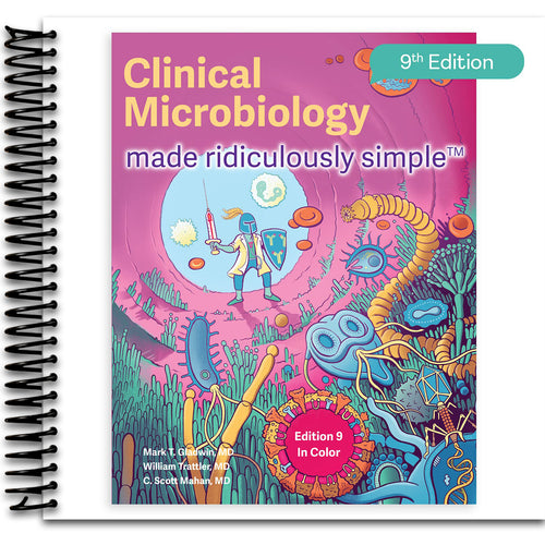 Clinical Microbiology Made Ridiculously Simple: Color Edition (Spiral bound) Happy Coil spiral bound book