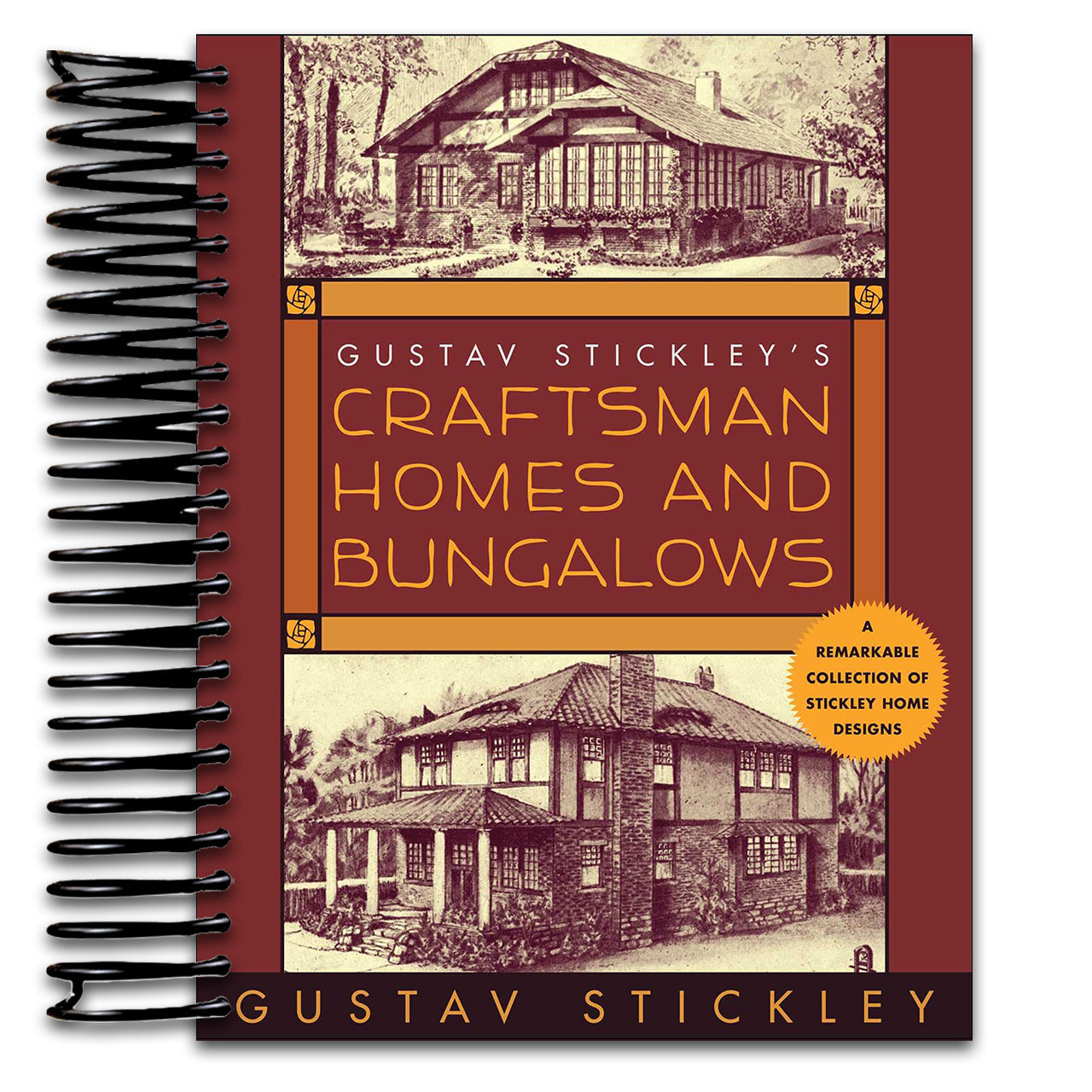Gustav Stickley's Craftsman Homes and Bungalows (Spiral bound) Happy Coil spiral bound book